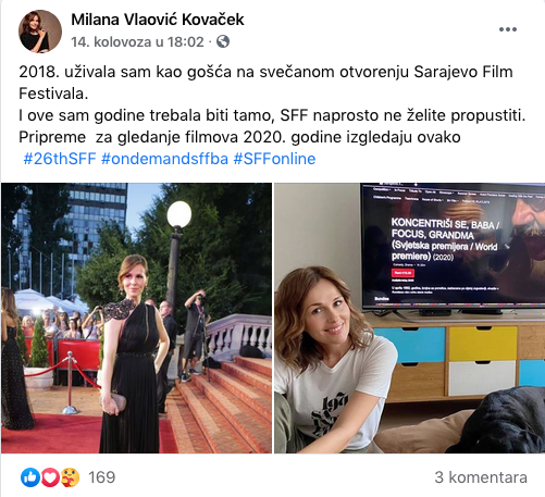 Hrvatski glumci i ljubitelji festivala uputili podršku online izdanju Sarajevo film festivala