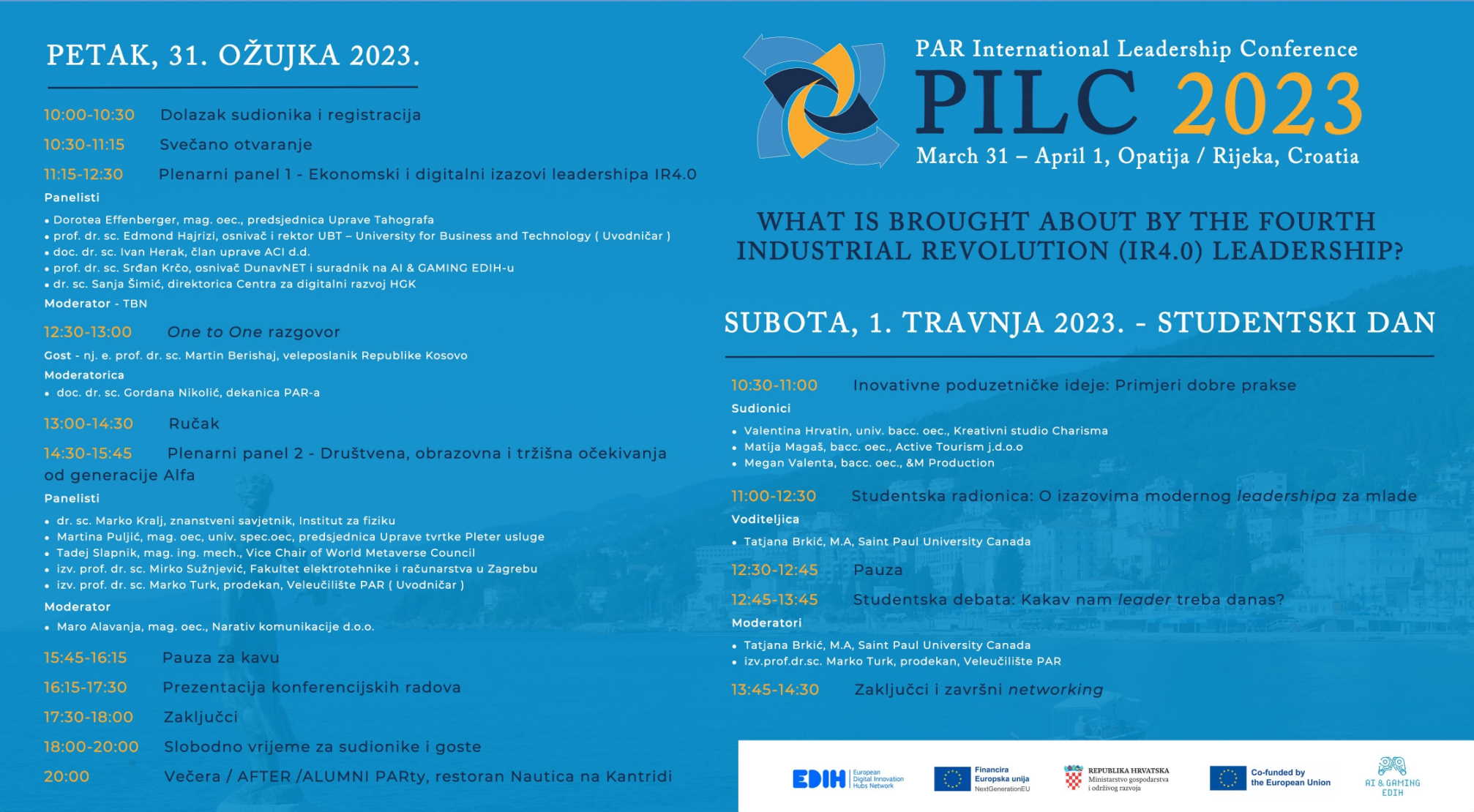 Veleučilište PAR organizira 12. PILC (PAR International Leadership Conference) u Opatiji