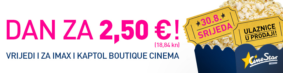 Dan za CineStar: kino ulaznice za 2,5 €! Filmska ponuda godine...