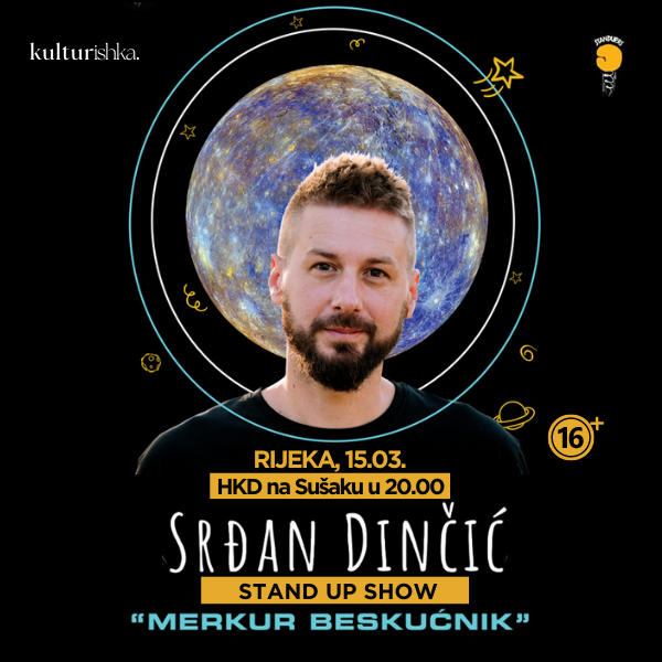 Srđan Dinčić – jedan od najpopularnijih stand up komičara regije nasmijat će riječku publiku svojim najnovijim specijalom „Merkur beskućnik"