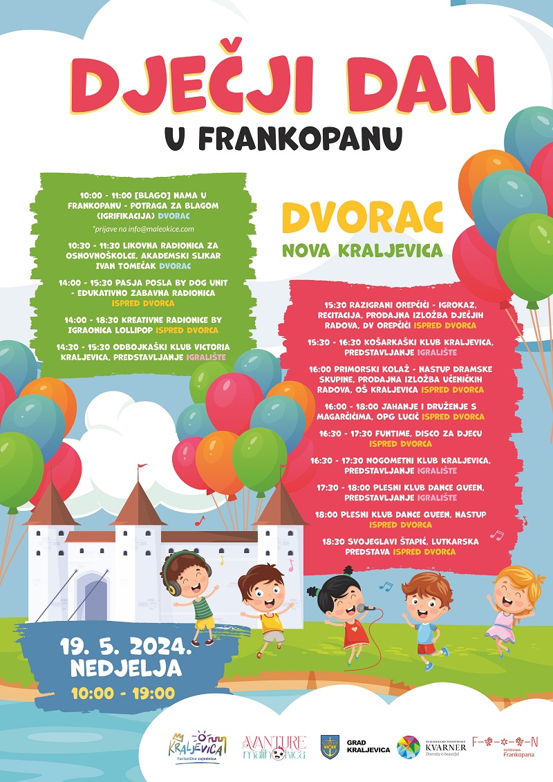 Dječji dan u Frankopanu - Kraljevica drugu godinu zaredom priprema bogat program prepun zabave!