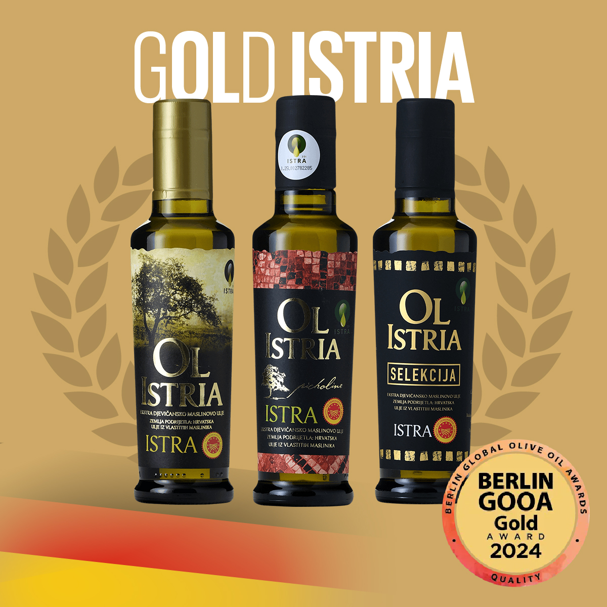OL ISTRIA osvojila zlatnu medalju na Berlinskom Global Olive Oil Awards 2024