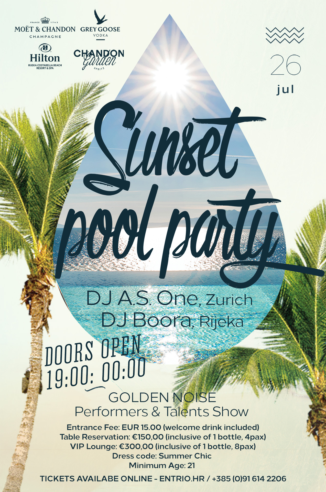 Iskusite ljeto u Hilton Rijeka Costabelli: Sunset Pool Party s DJ-evima A.S. One i DJ-em Boorom