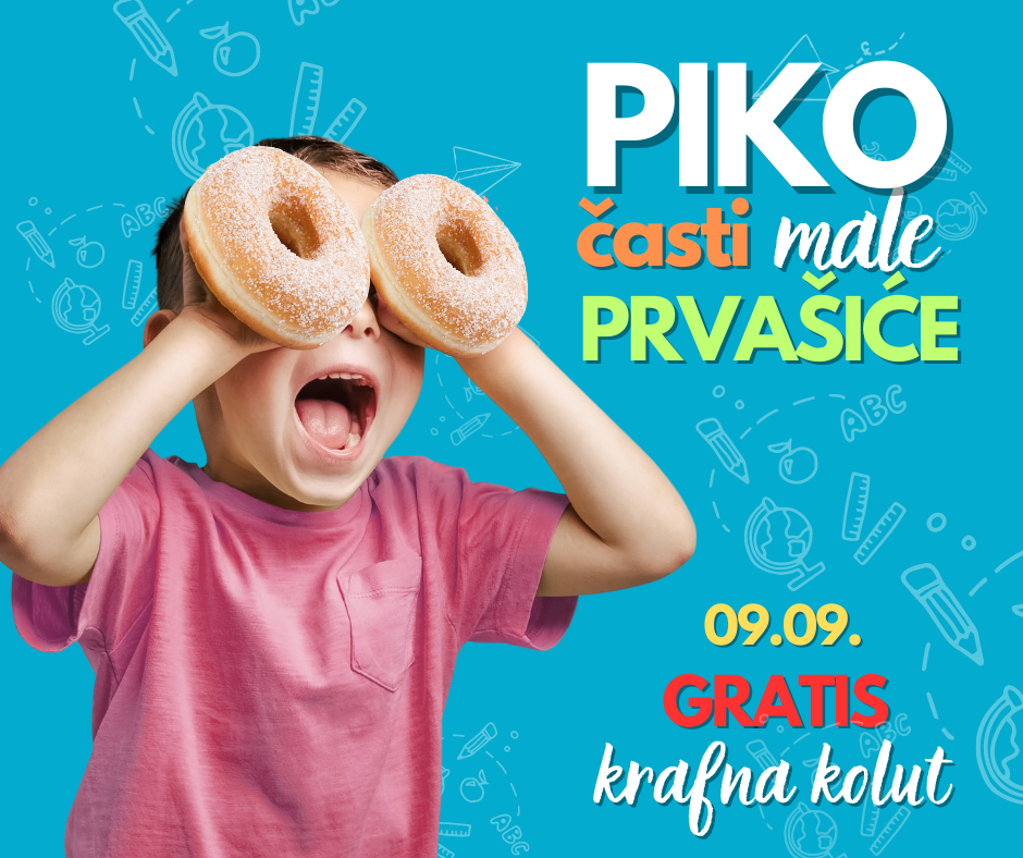 PIKO časti - svaki prvašić dobiva besplatnu krafnu!