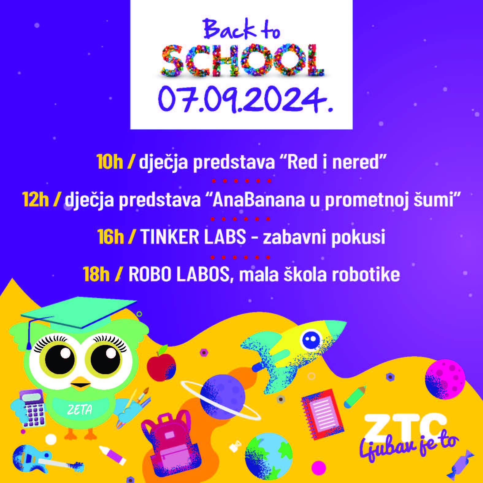 Jedini plan koji trebate ovoga vikenda: „Back to school“ u ZTC-u!