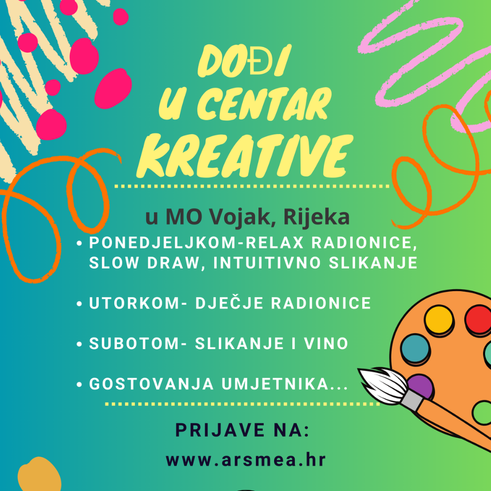 Voliš crtati, slikati? Dođi u Centar kreative!